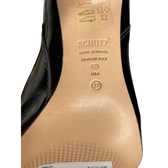 Schutz Boot Ashlee Women's Black Leather Pointed Toe Slouchy Stiletto Heel 6.5 - Picture 8 of 8